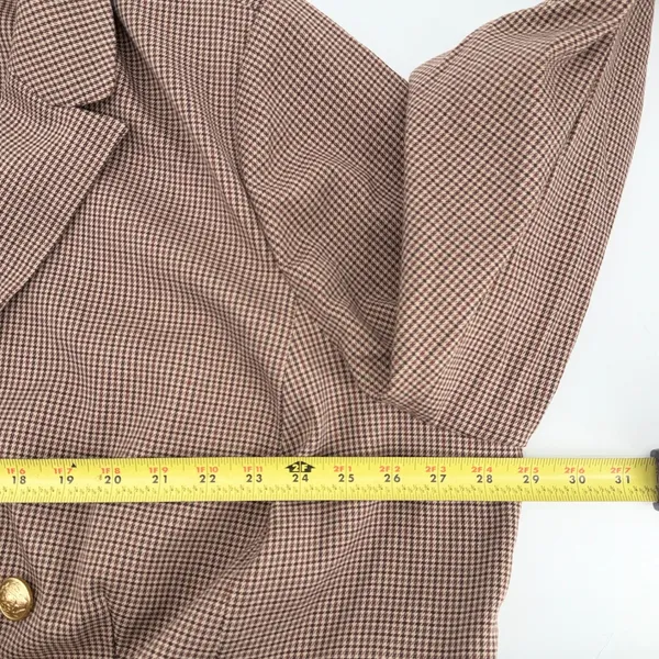 Lane Bryant The Bryant Blazer Brown Houndstooth Double Breasted Size 28 - Image 5