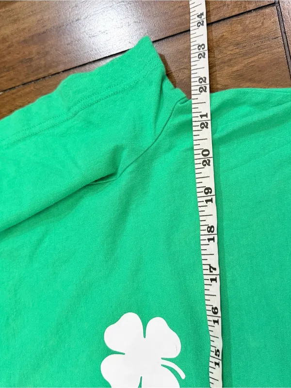 PINK Victoria's Secret St Patrick's Day Shamrock Green Crop Tee Shirt Size L - Image 6