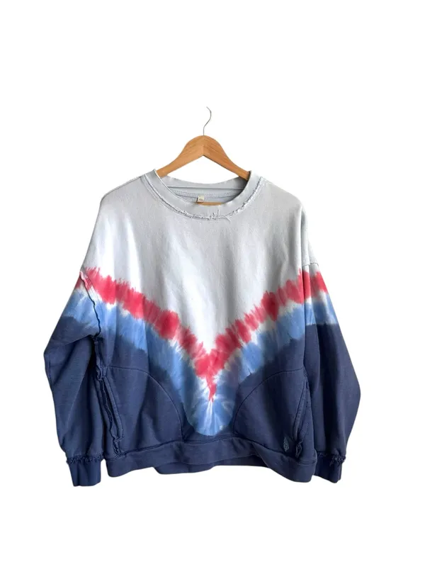 FP Movement Free People Metti Oversized Tie Dye Crewneck Sweatshirt Size S - Image 2