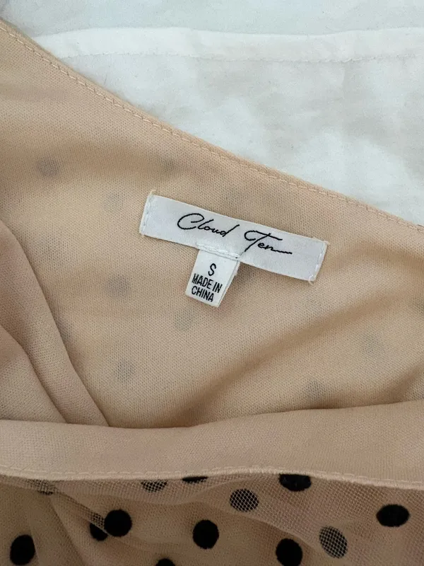 Cloud Ten Polka Dot One Shoulder Top - Image 3