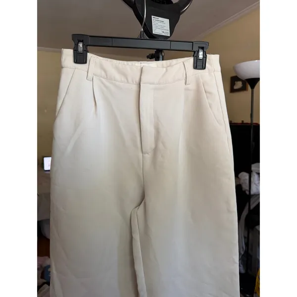 DISSH Rowan High Rise Straight Leg Tailored Trousers Size US 6 Cream Bone‎ - Image 6