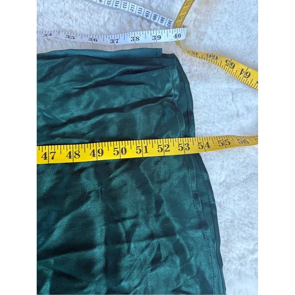 Lulus Extraordinary Presence Dark Green Satin Strapless Maxi Dress Size XS NWT - Image 9