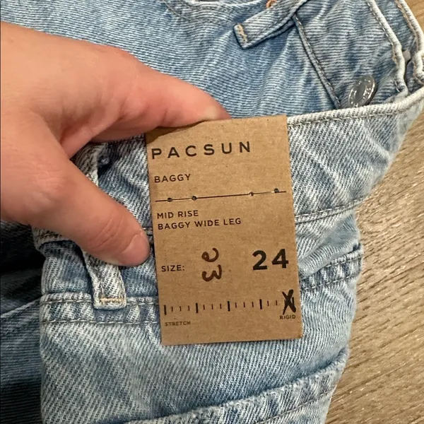 NWT Zoe baggy mid rise baggy wide leg pacsun jeans - Image 3
