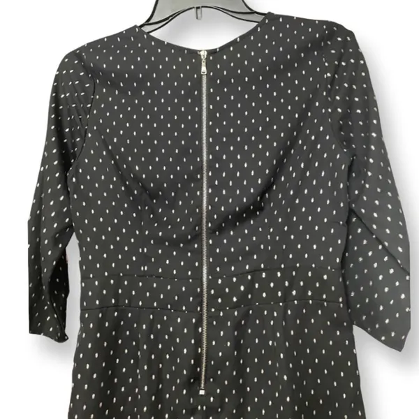 Zara Black Polka Dot Romper 3/4 Sleeve Romper Playsuit Size Small Retro Chic - Image 7