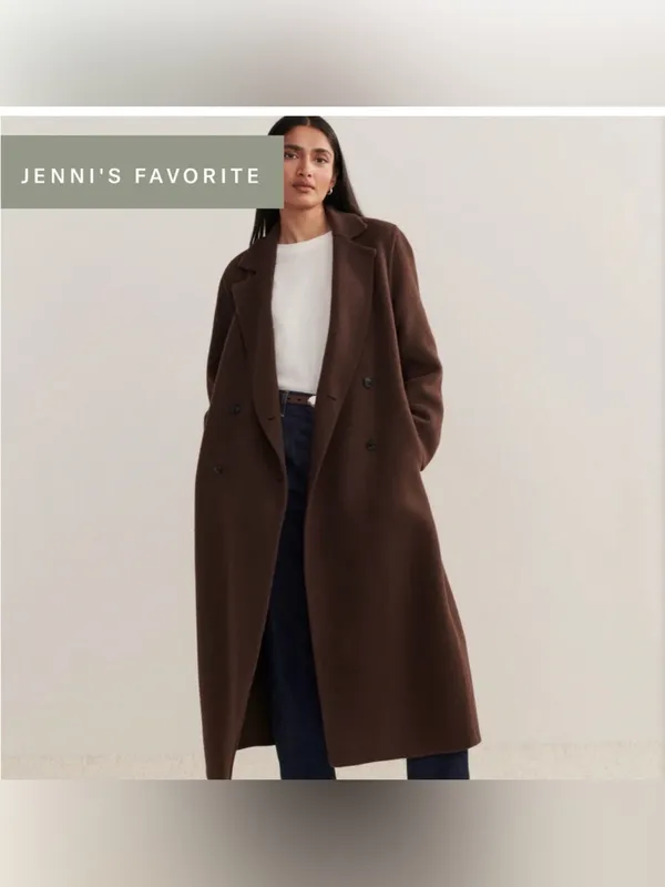 NWT Jenni Kayne Olivia Coat In Chocolate Brown Size Medium - Image 9