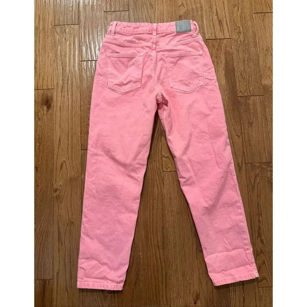 Zara pink high rise mom Jean cotton size 6 - Image 7