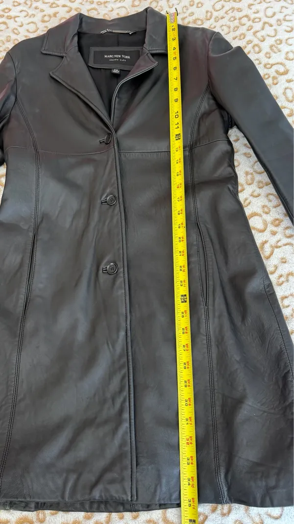 Marc New York By Andrew Marc Leather Trench Coat 100% Leather Women's Size:M PM - Image 6