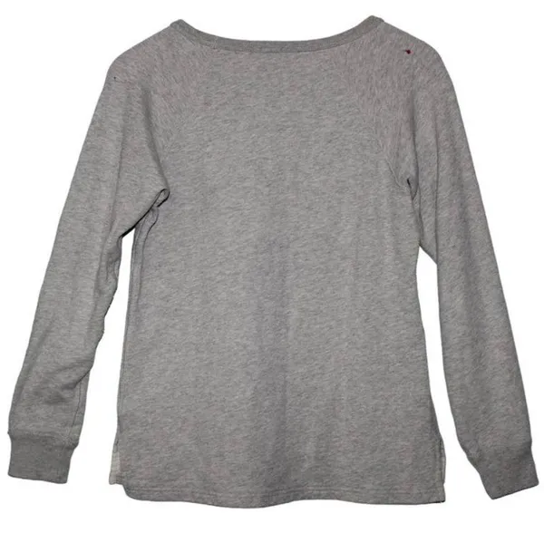 Women's J. Crew Terry Crewneck Sweatshirt A6883 Gray Pullover Sweater Size Small - Image 2