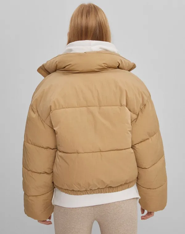 nwt camel puffer padded jacket Bomber - Image 4