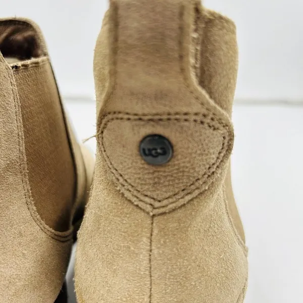 UGG Women’s Brown Suede Chelsea Boots 1009210 Size 7 Fur Lined - Image 10