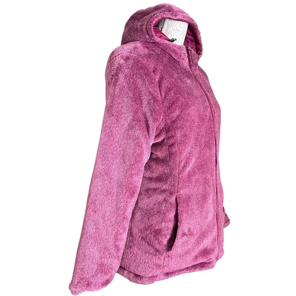 NWOT Free Country Women L Reversible Quilted Jacket Purple Minky Fleece Full Zip - Image 9