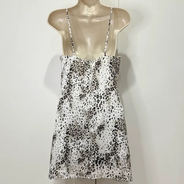 Alice + Olivia Russell Safari Silk Mini Slip Dress XS Animal Print Cocktail Chic - Image 6
