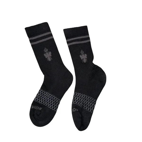 Bombas Crew Socks Womens Small Black Excellent Honeycomb Arch‎ Support Bee Crown - Image 2