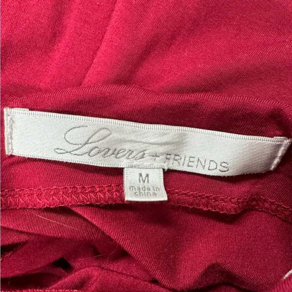 Lovers and Friends Burgundy Red Faux Wrap Mini Skirt Womens M Coquette Luxury - Image 7