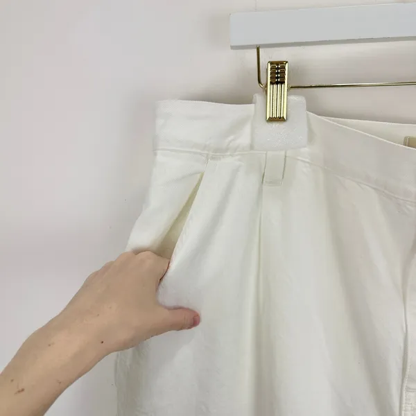 Madewell The Harlow Wide Leg Jean Airy Denim Baggy White High Waist US 33 NWT - Image 13