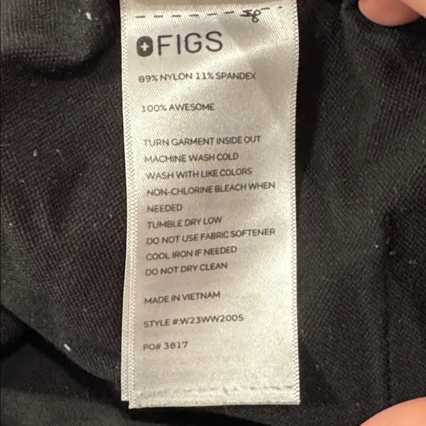 Figs Figspro Skinny Zip Fly ScrubTrouser Womens Black Scrub Pants Work size S - Image 11