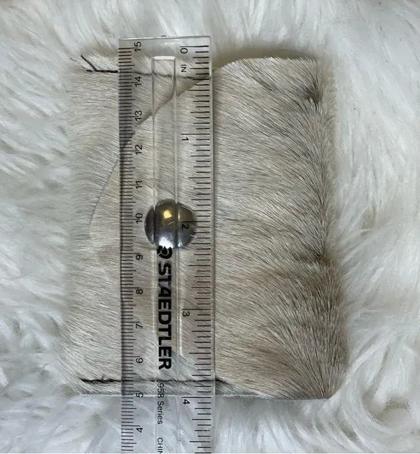Hair on Hide Genuine Leather Card Holder with snap closure. Made in USA - Image 4