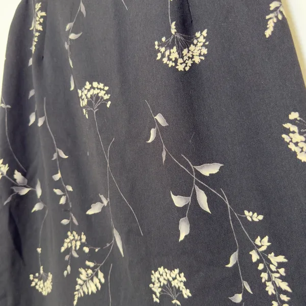 VTG 90s Hilliard Hanson Women Whimsigoth Fairy Grunge Skirt Large Black‎ Floral - Image 3