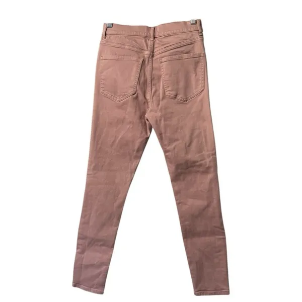 Express Skinny High Rise Pants Size 4R‎ Pink Stretch Classic City Preppy Office - Image 2