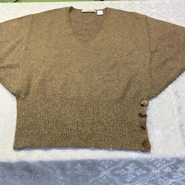 Neiman Marcus cashmere collection women blouse L - Image 6