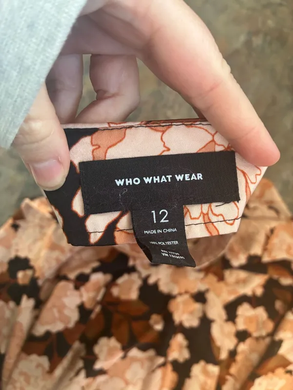 Who What Wear Midi Skirt in floating mums print - Image 3