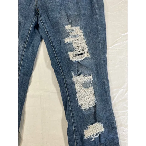 Soho Curvy Cropped Boyfriend Jeans Womens Distressed Size 8 - Image 2