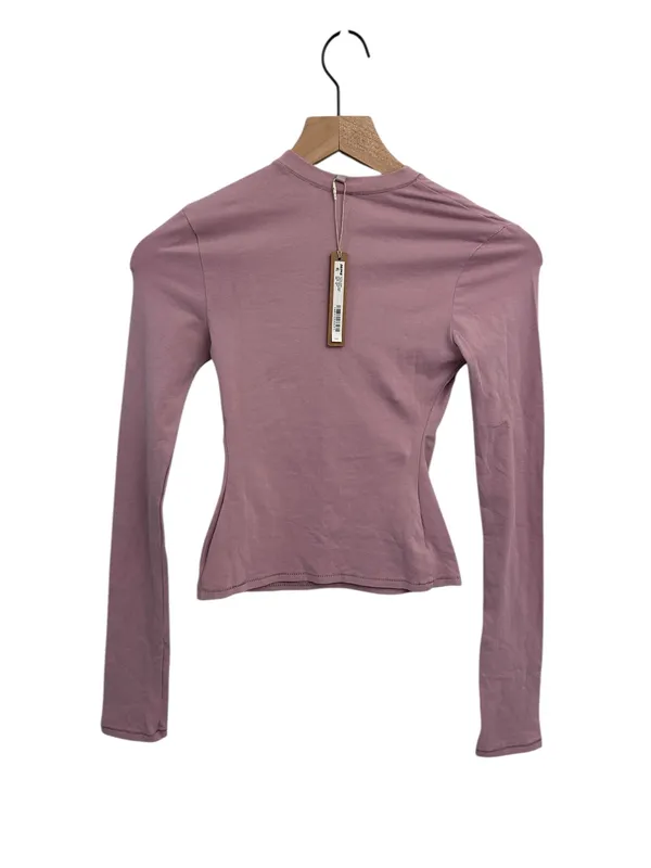 Skims Cotton Jerxey Long Sleeve T- Shirt XS Dusk NWT SOLD OUT - Image 2