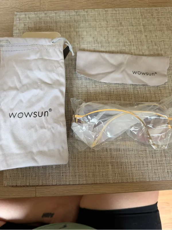 WOWSUN Oversized Geometric Pink Lens Sunglasses Gold Metal Frame - Image 5