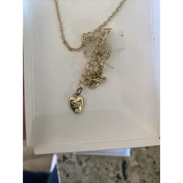 Sandra‎ Magsamen Messages From The Heart Necklace Womens OS Gold Pearl Je T'aime - Image 5