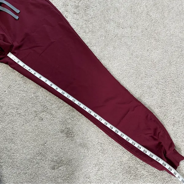 Figs Women’s High Waisted Zamora Jogger Scrub Pants Pull On in Burgundy ST - Image 15