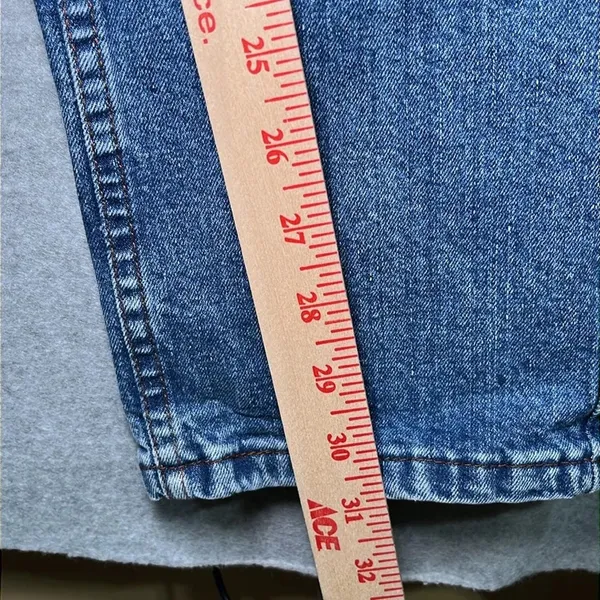 Harley Davidson Blue Jeans Women Size 0 Straight Leg Biker Classic Moto Grunge‎ - Image 8