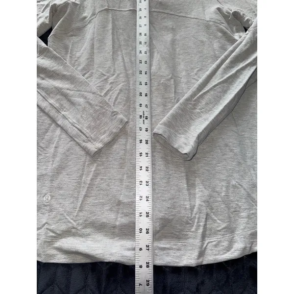 Lululemon Womens Coast‎ Easy Wrap Jacket Gray Heather Full Zip Size 6 - Image 11
