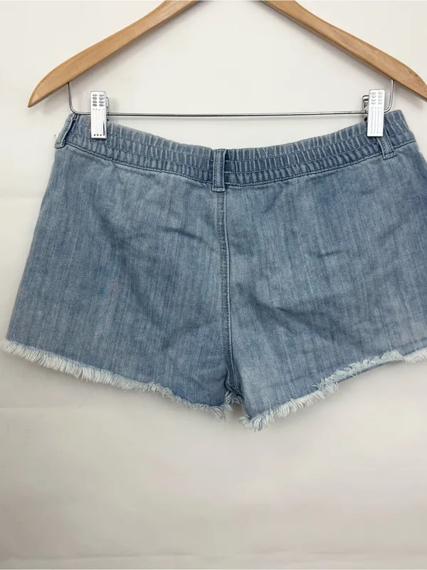 American Eagle aerie elastic waist Distressed Denim Women’s Shorts small - Image 4