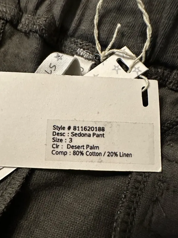 Grey State Cotton & Linen Sedona Pant - NWT - Size 3 (US L) - Image 8