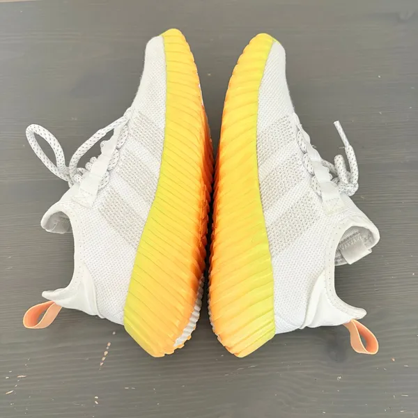 Adidas Sneaker Kaptir Flow 6 White Yellow Orange Gradient Chunky Mesh Athletic - Image 3