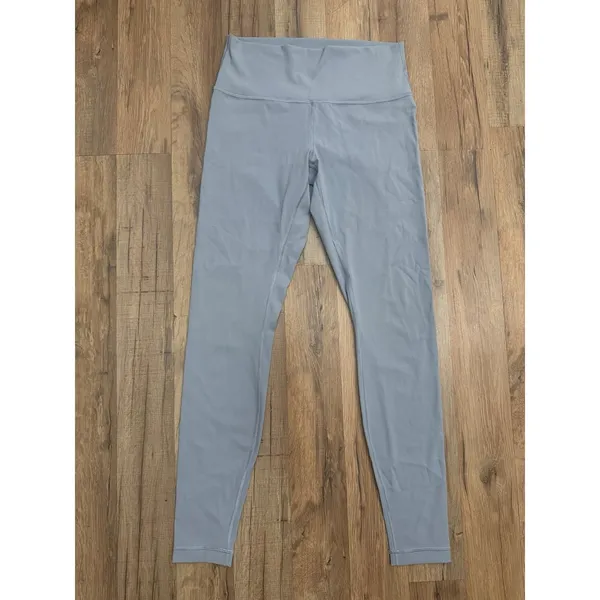 Lululemon Gray High Rise Leggings Size 8 Full‎ Length Yoga Pants - Image 2