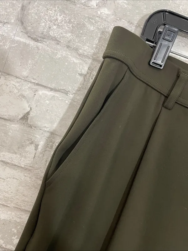 HALARA Olive Green Flare Pull On Pants - Image 2
