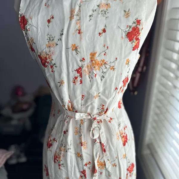 Altar'd State Floral Maxi Dress with Cream and Red Accents - Image 4