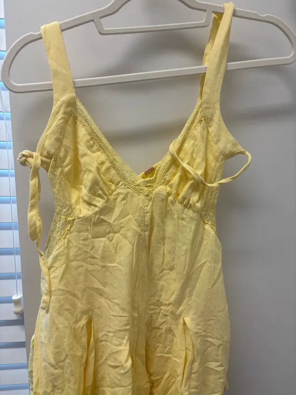 Free People Yellow Vivi Dress Cutout - Image 3