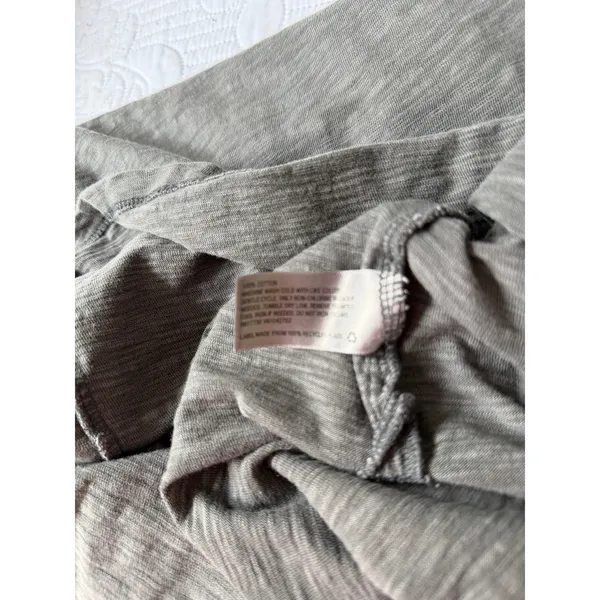 Universal Thread Gray Cotton Maxi Dress Small Ruffle Sleeves Side Slit Casual - Image 9