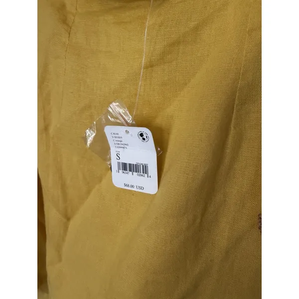 Free People Women’s A Little Extra Mini Dress Sz S Yellow Open Back S NWT $68 - Image 7