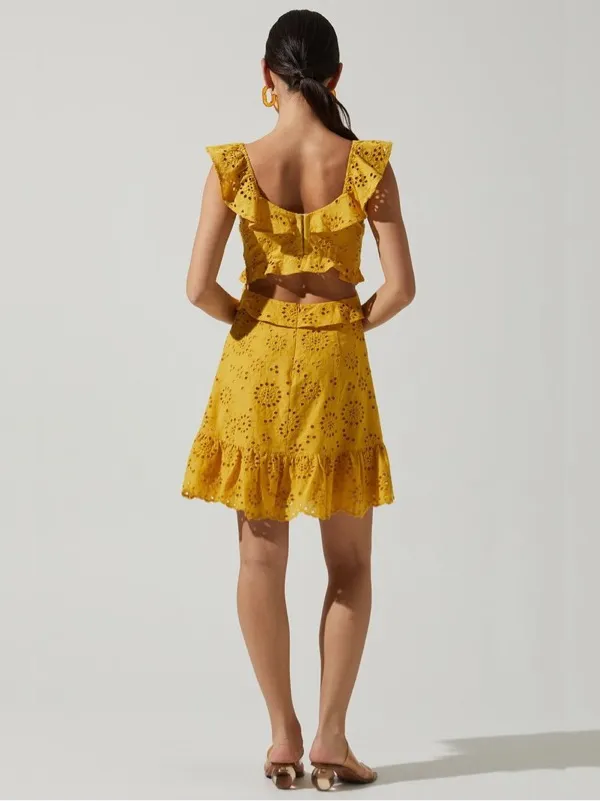 ASTR Eyelet mini Dress - Image 2