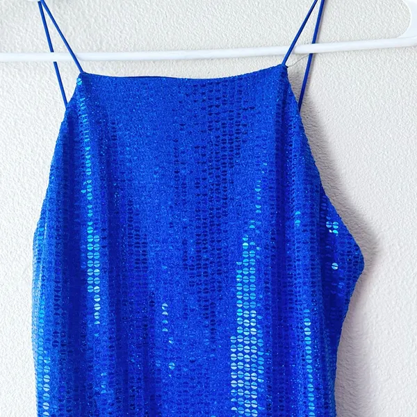 NWT Womens‎ small blue sequin dress - Image 2