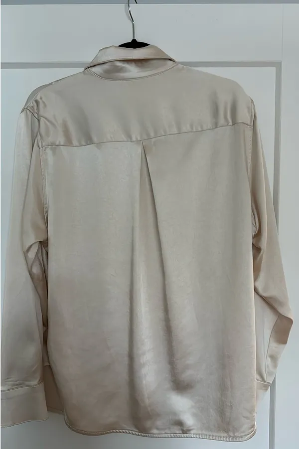 White Fox Boutique Champagne Button Up Top - Image 3