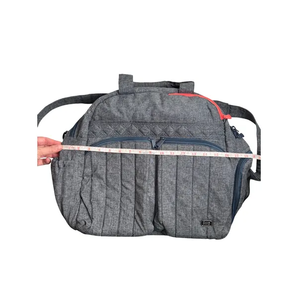 Lug Boxer Overnight Athletic Gym Bag Heather Grey Quilted Travel Shoe compartmen - Image 3