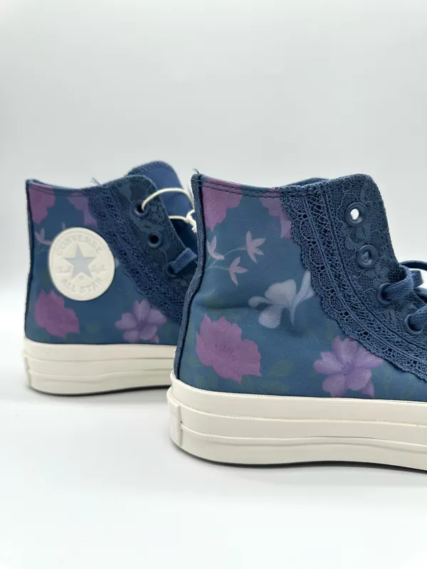 Converse Chuck 70 Hi Floral Satin Slacker Blue Men 5 Women 7 NWOB A17487C - Image 15