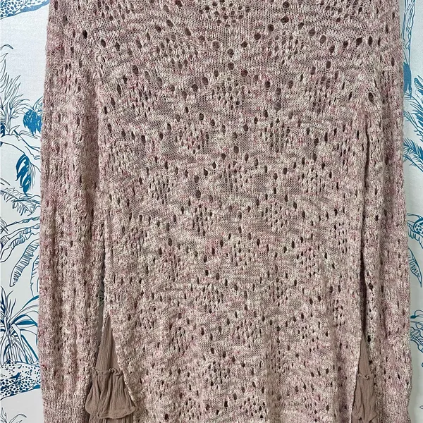 Knox Rose Pink and Cream Knit Sweater - Image 3