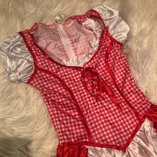 Red and White Gingham Costume Size XXS - Image 3