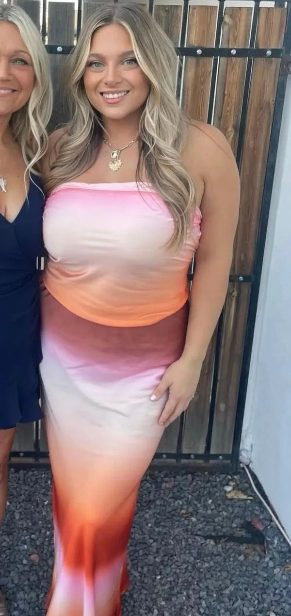 Boohoo Ombré satin longline Bandeau & maxi skirt - Image 5