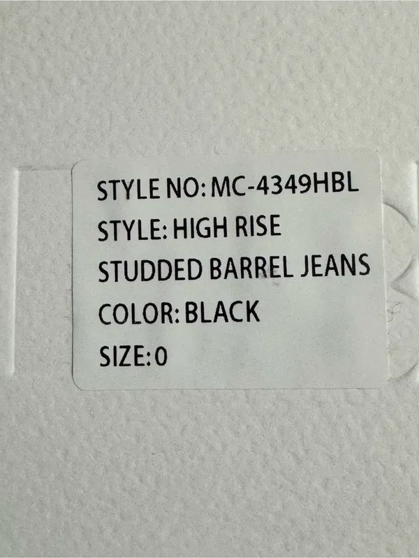 I&M High Rise Black Barrel Studded Jeans - Image 11